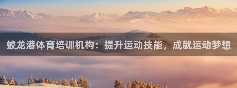 极悦娱乐负责人：蛟龙港体育培训机构：提升运动技能，成