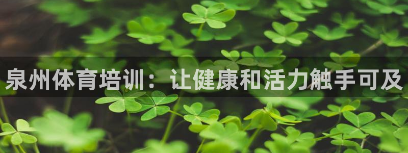 极悦平台代理电话：泉州体育培训：让健康和活力触手可及