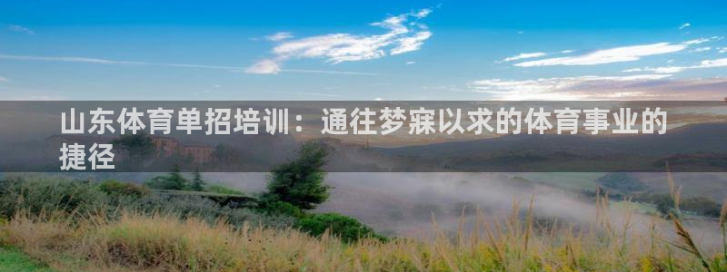 极悦平台官方网站下载：山东体育单招培训：通往梦寐以求